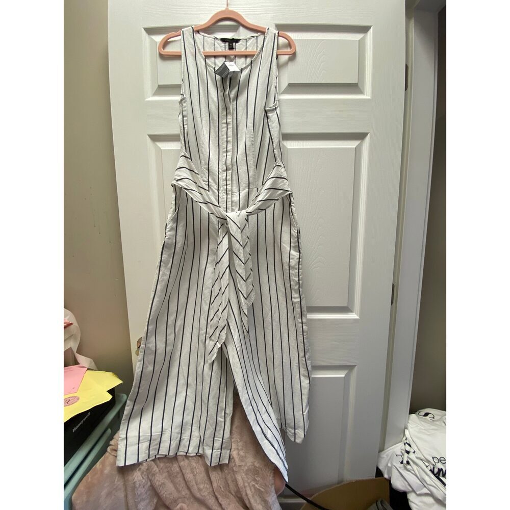 Banana Republic Striped Jumpsuit Sz 10 NWT​